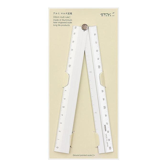 Regla Múltiple de Aluminio 30cm Plateado