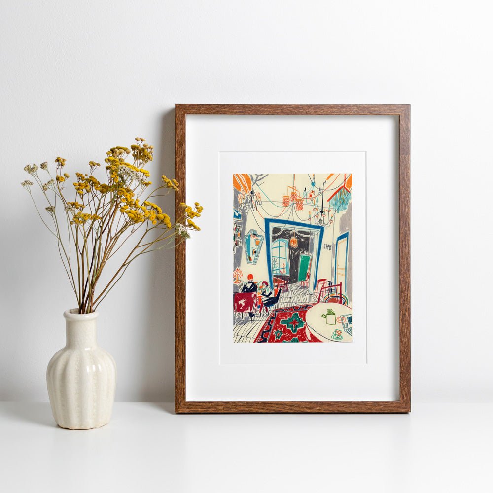 Authentic Armenian Interior of Mirzoyan Library Giclée Print