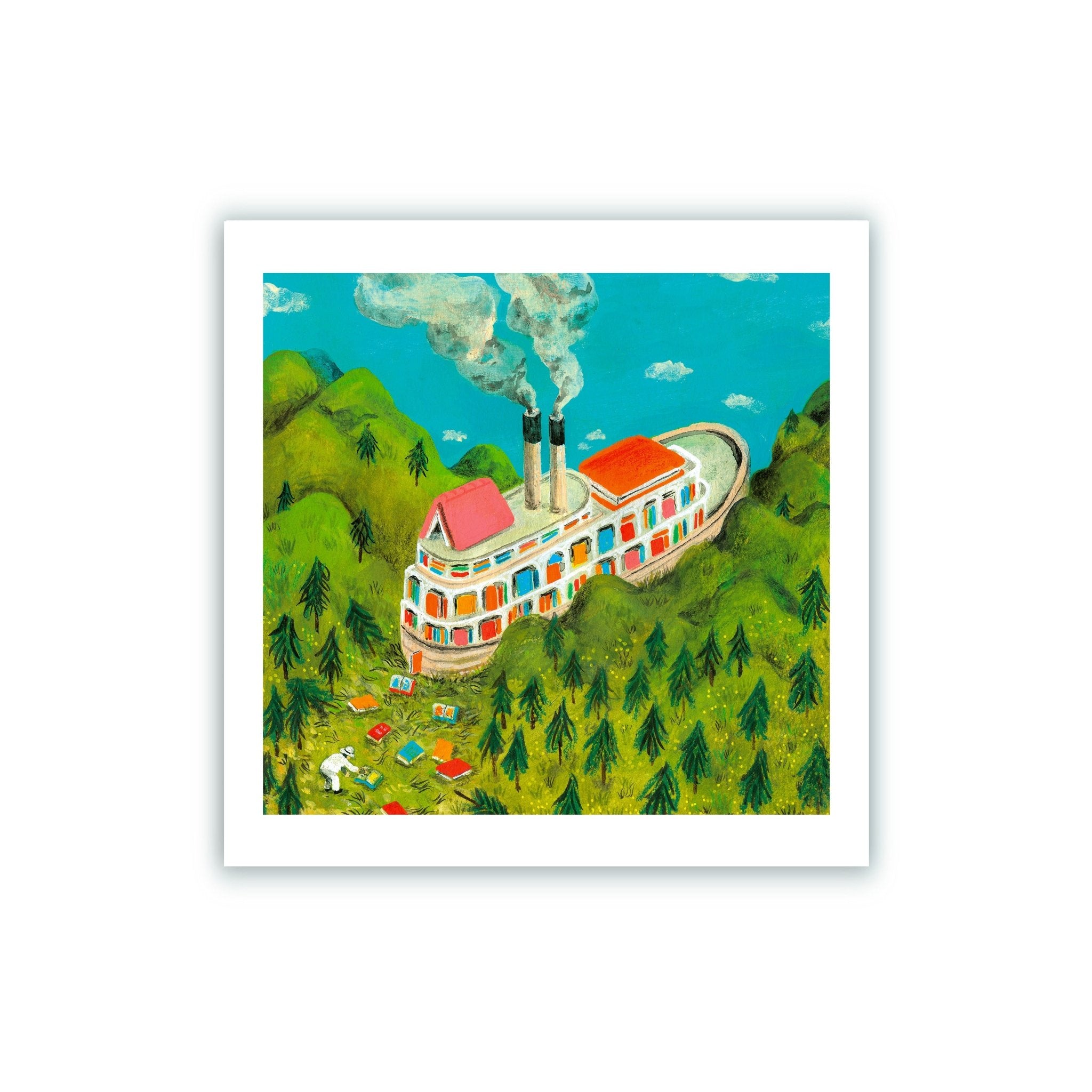 Bibliothèque Fitzcarraldo Giclée Print