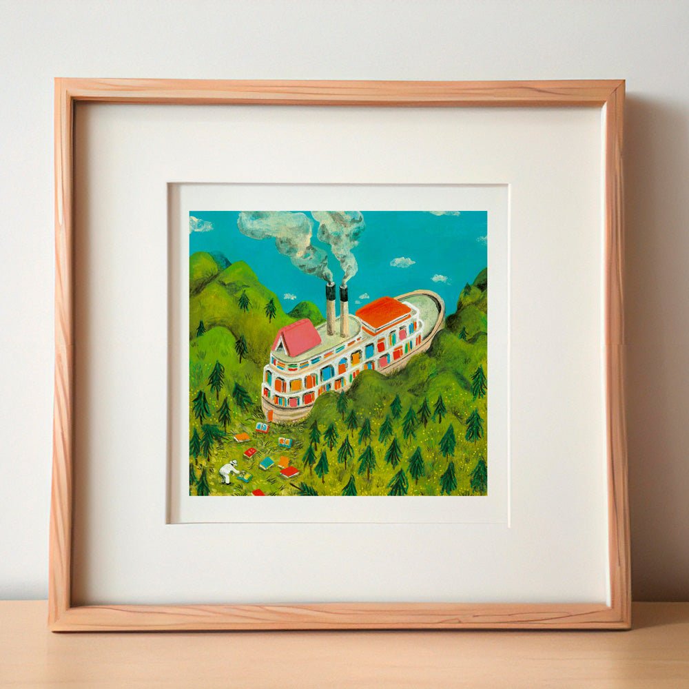 Bibliothèque Fitzcarraldo Giclée Print