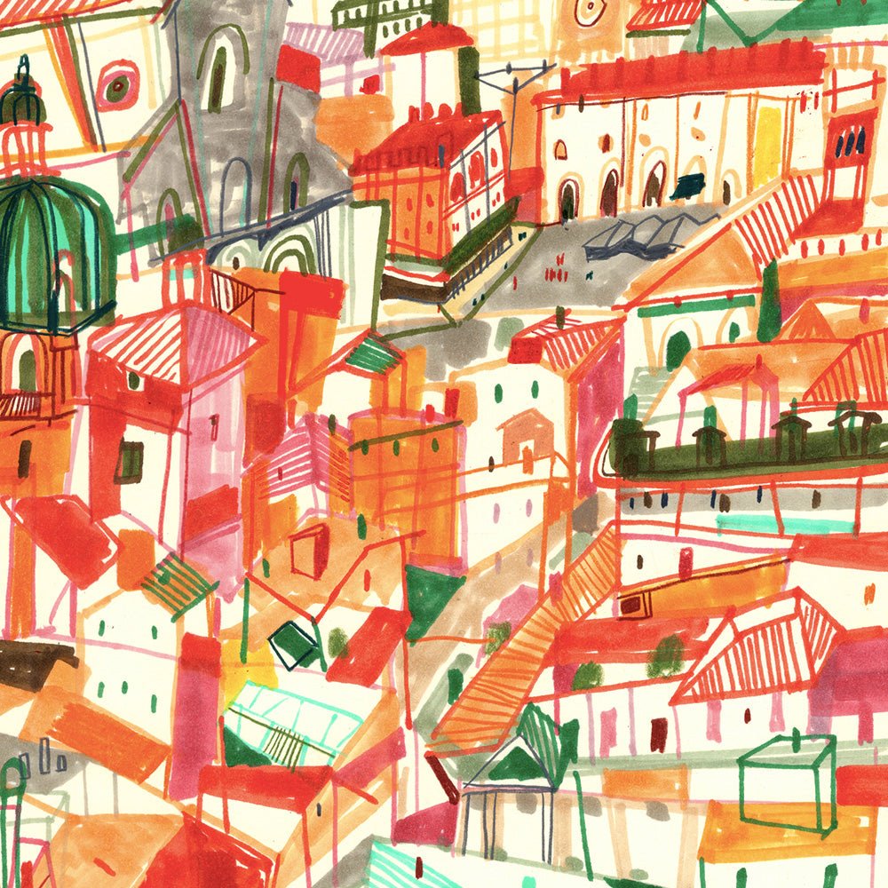 Impression giclée de la ville de Bologne