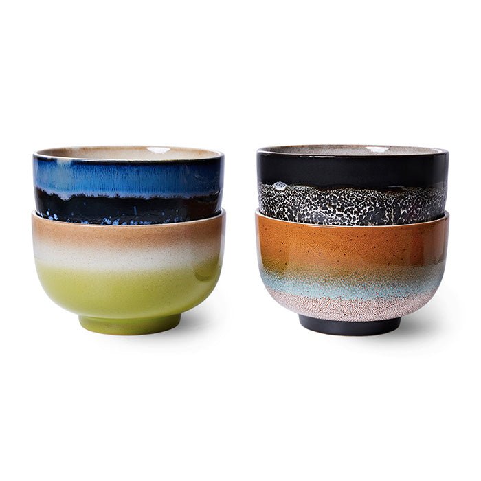 70s Ceramics Noodle Bowls Groovy (set of 4)