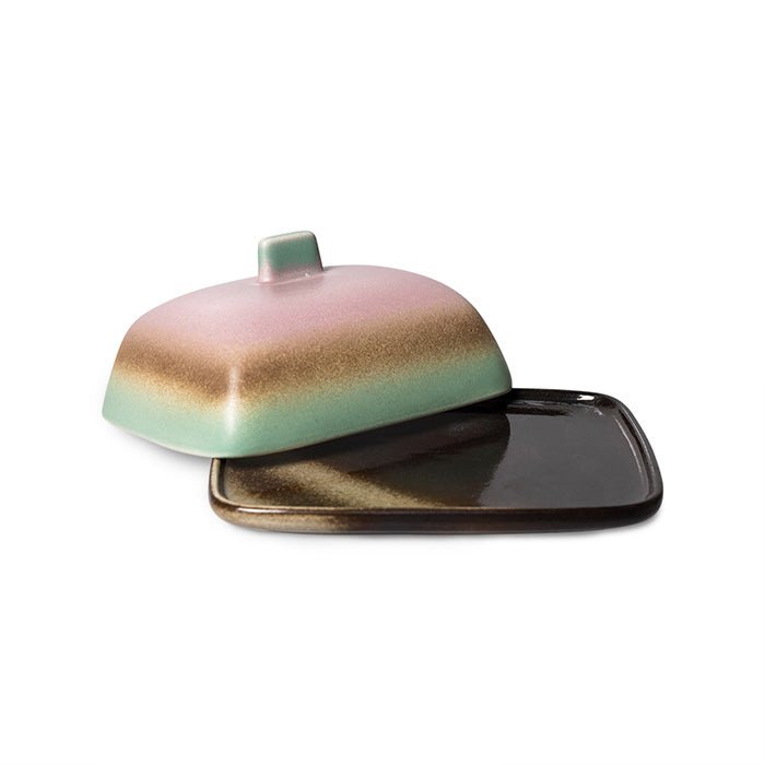 70s Ceramics: Butter Dish - Mercury