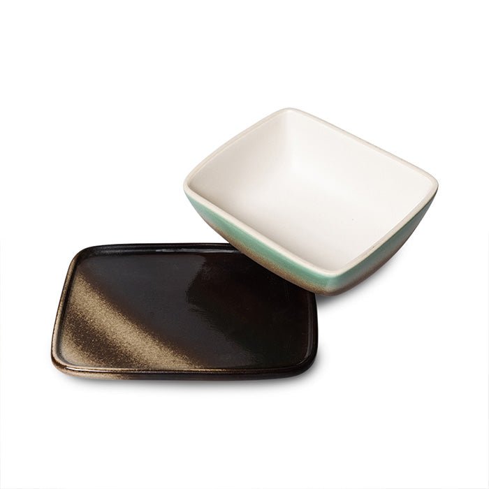 70s Ceramics: Butter Dish - Mercury