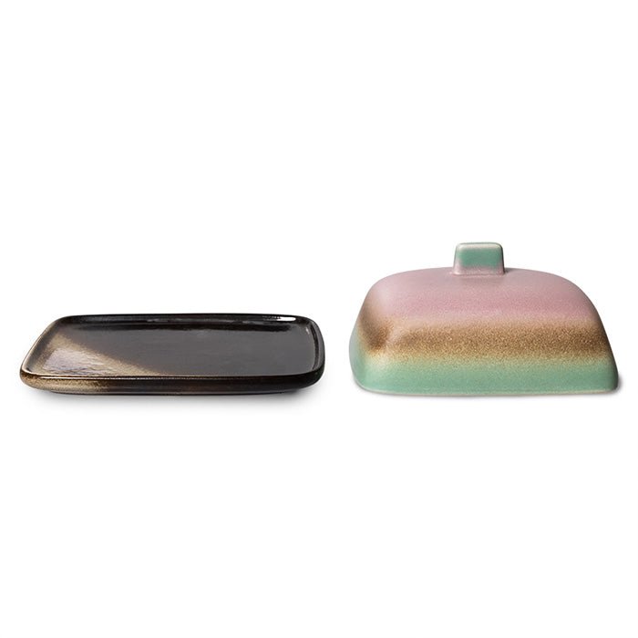 70s Ceramics: Butter Dish - Mercury