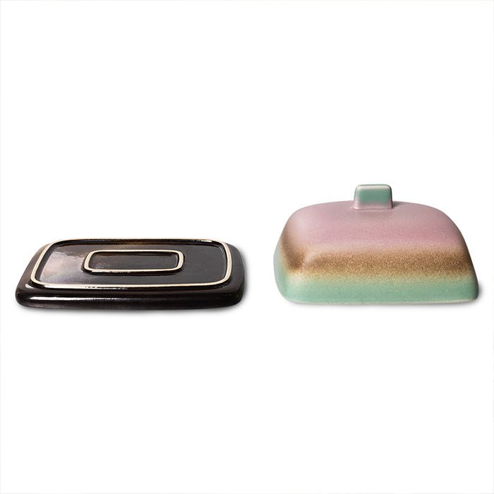 70s Ceramics: Butter Dish - Mercury
