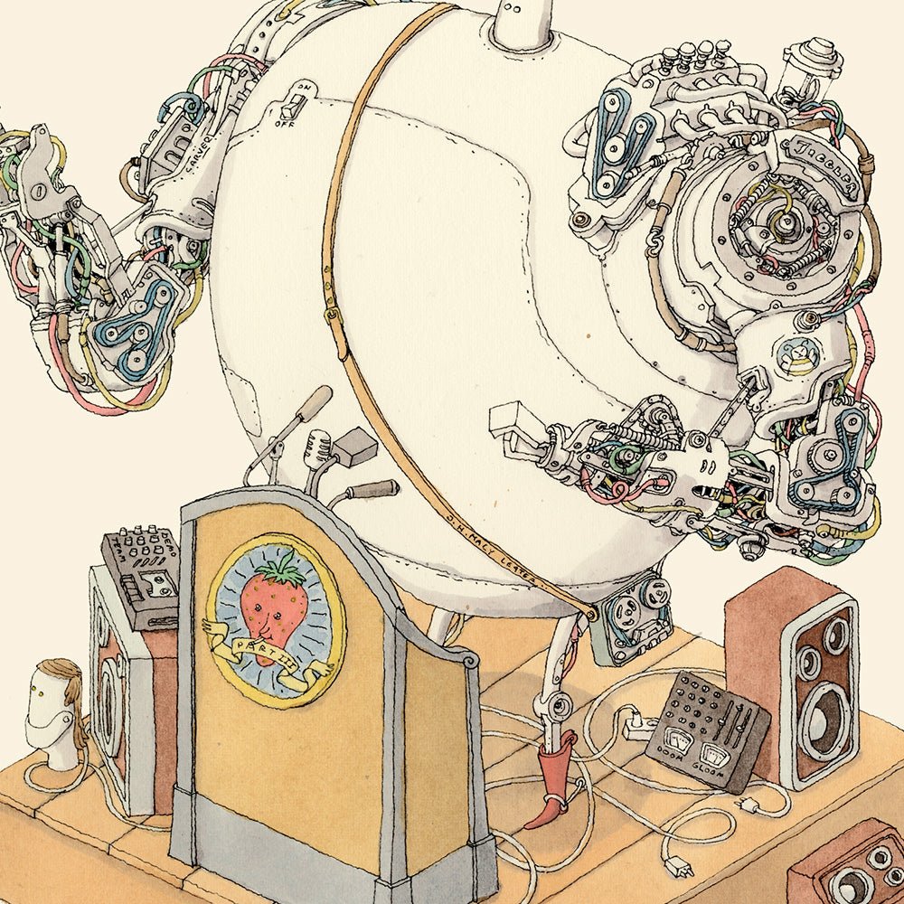 DGD Robot Conference Giclée Print 22x22