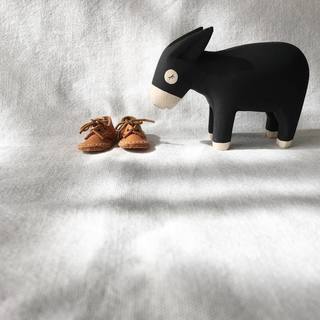 Perche en bois pour animaux, âne