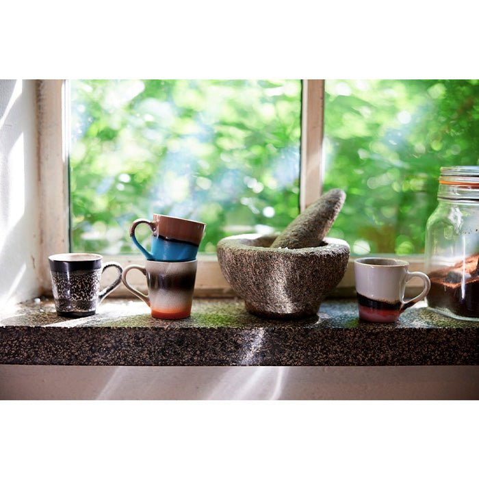 70s Ceramics: Espresso Mugs - Funky (set de 4)