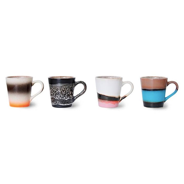 70s Ceramics: Espresso Mugs - Funky (set de 4)