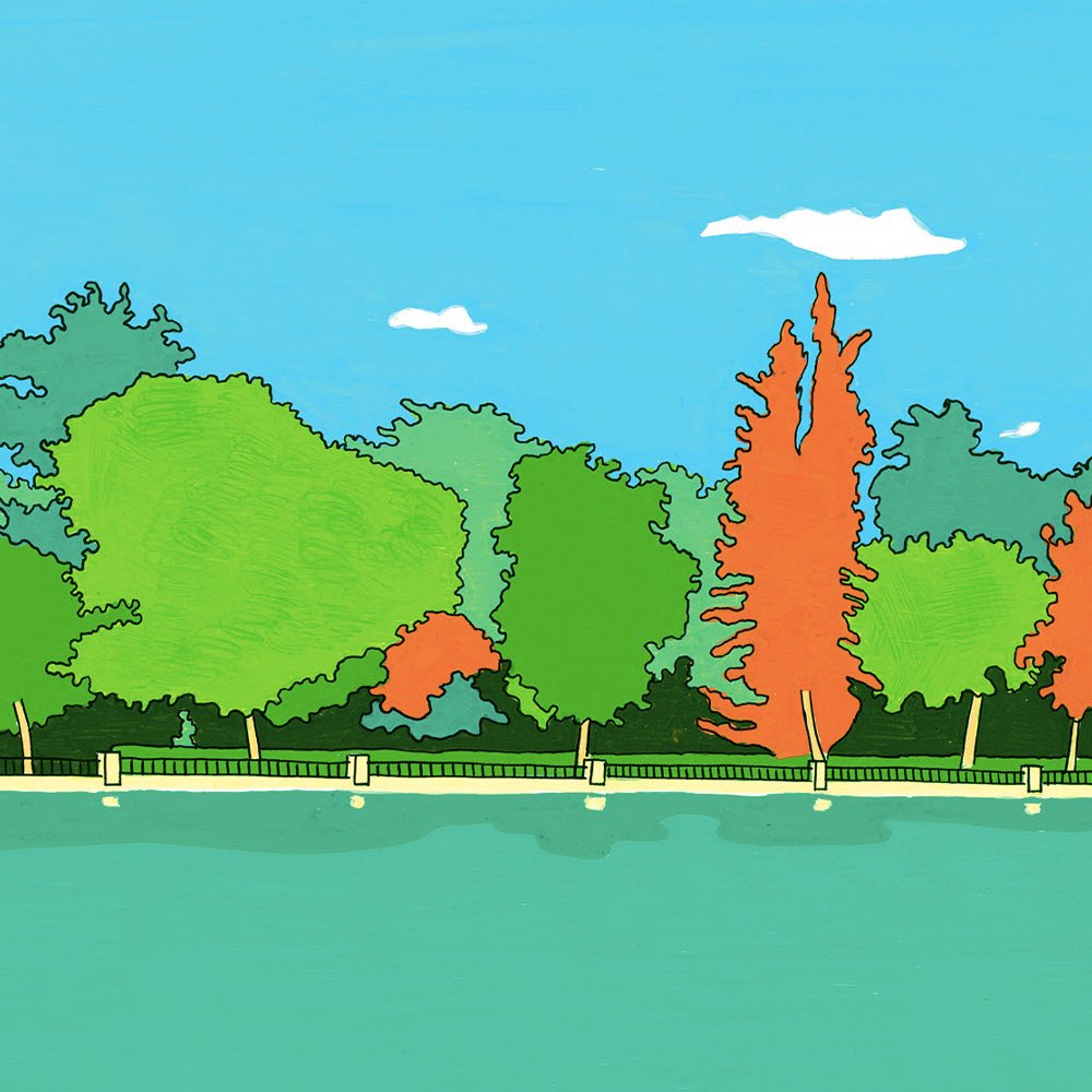 Madrid - Estanque del Retiro Impresión Giclée