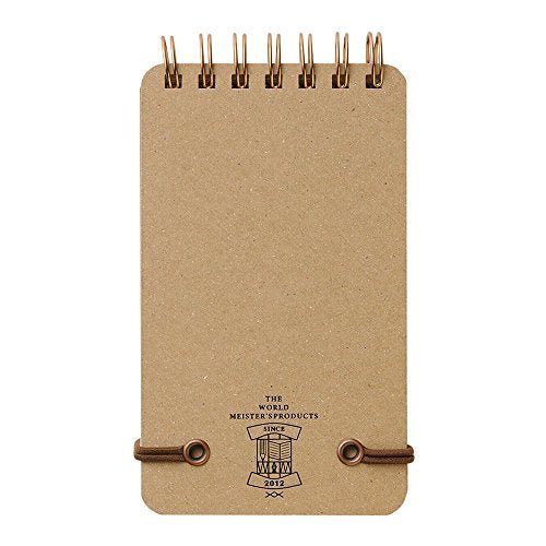 Carnet à anneaux noir WM Grain