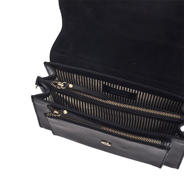 Bolso Harper Clásico Negro (Correas Cuero)