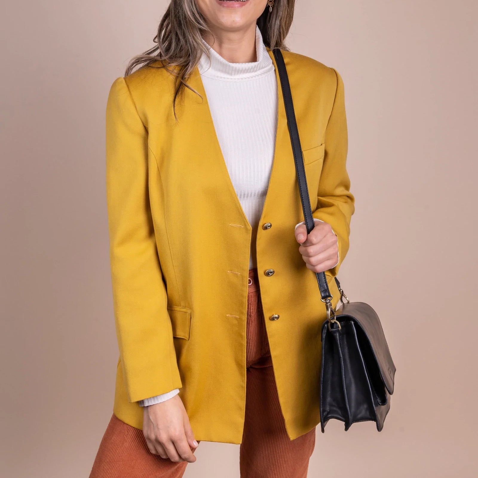 Bolso Harper Clásico Negro (Correas Cuero)