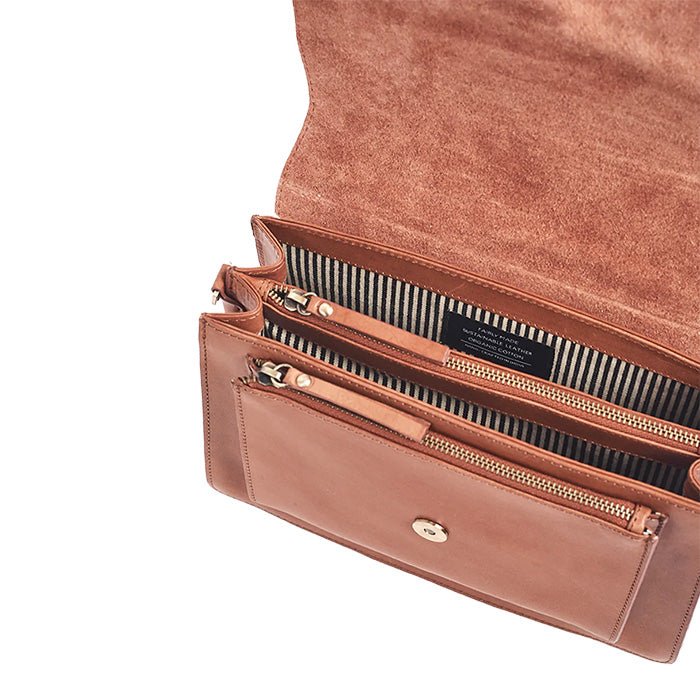 Bolso Harper Clásico Coñac (Correas Cuero)