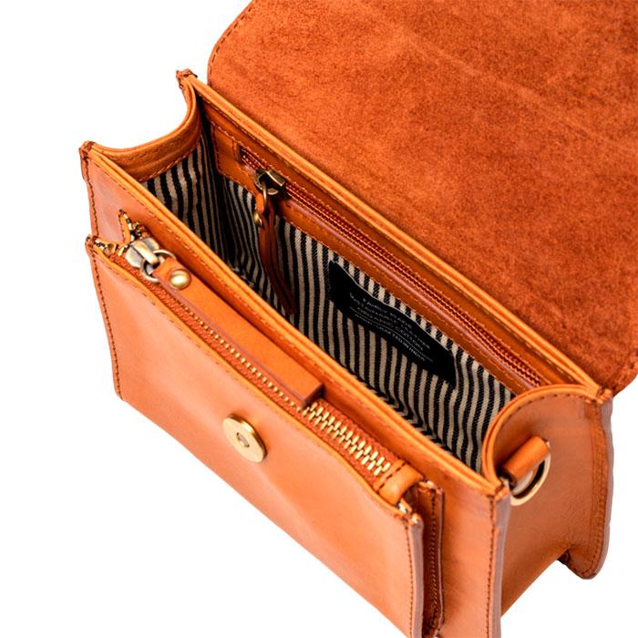 Mini sac Harper Classic Cognac (lanières en cuir)