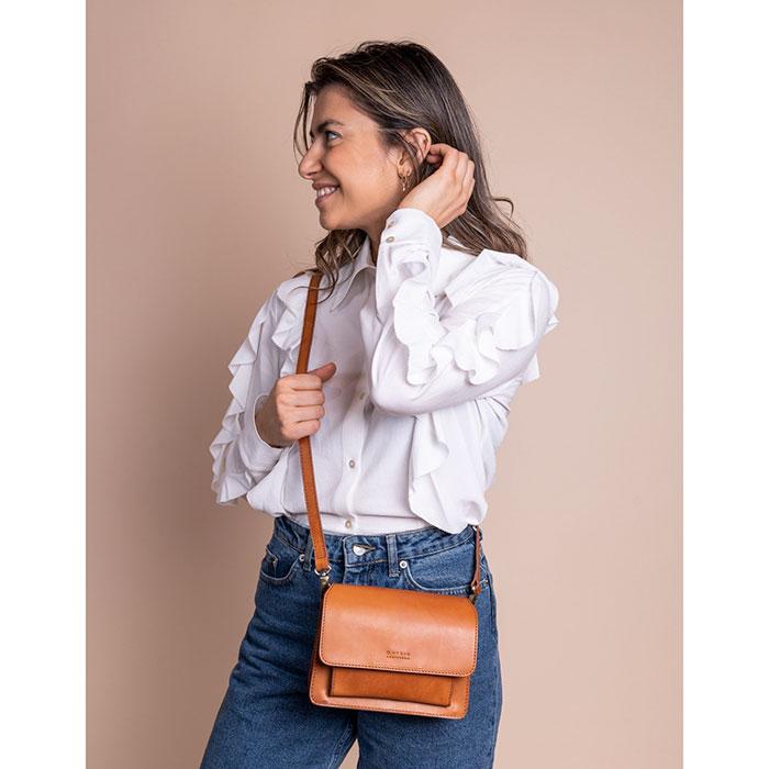 Mini sac Harper Classic Cognac (lanières en cuir)