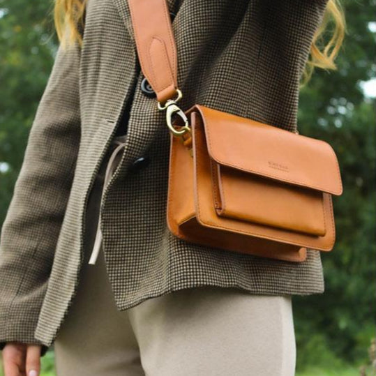Mini sac Harper Classic Cognac (lanières en cuir)