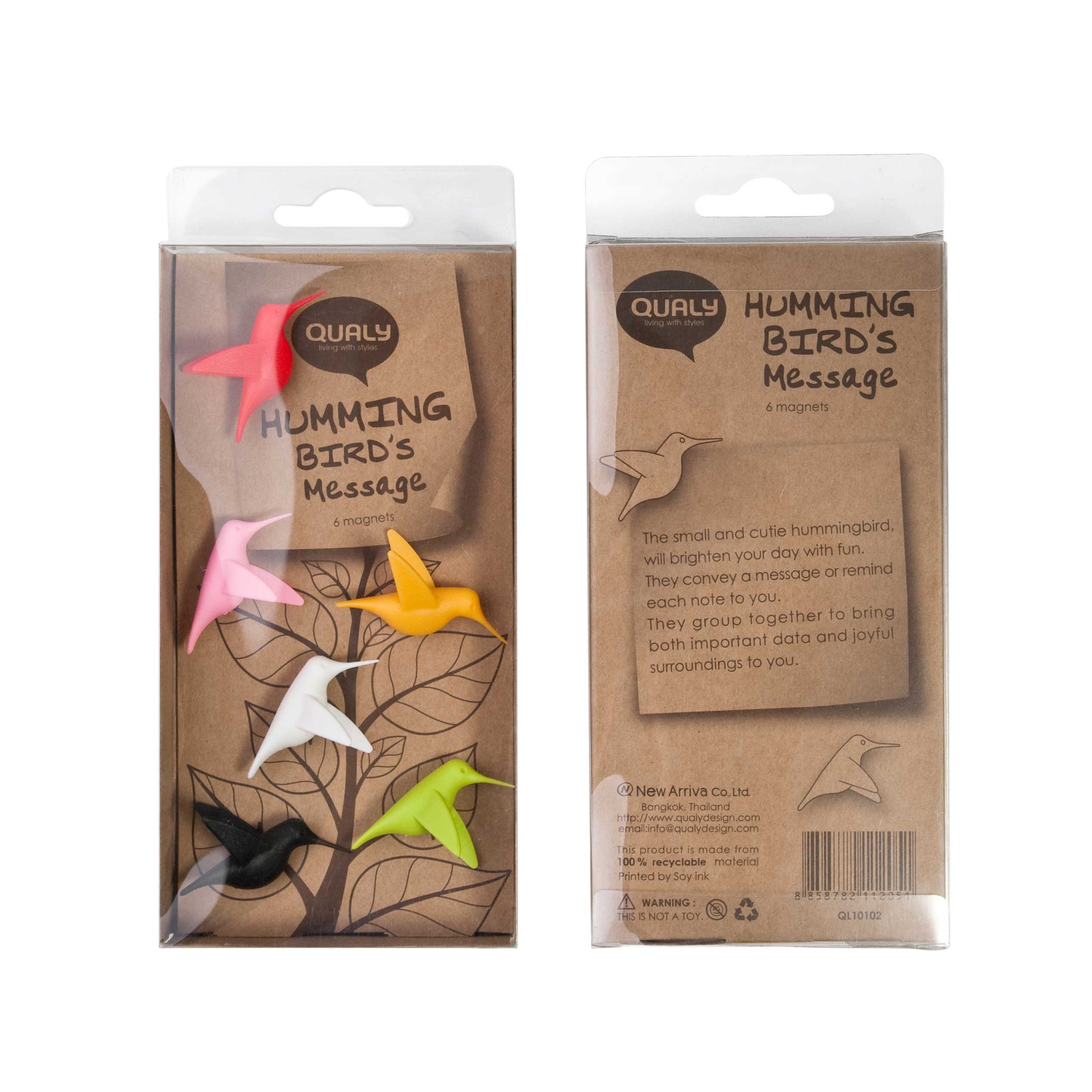 Hummingbird Message Magnets Colorful