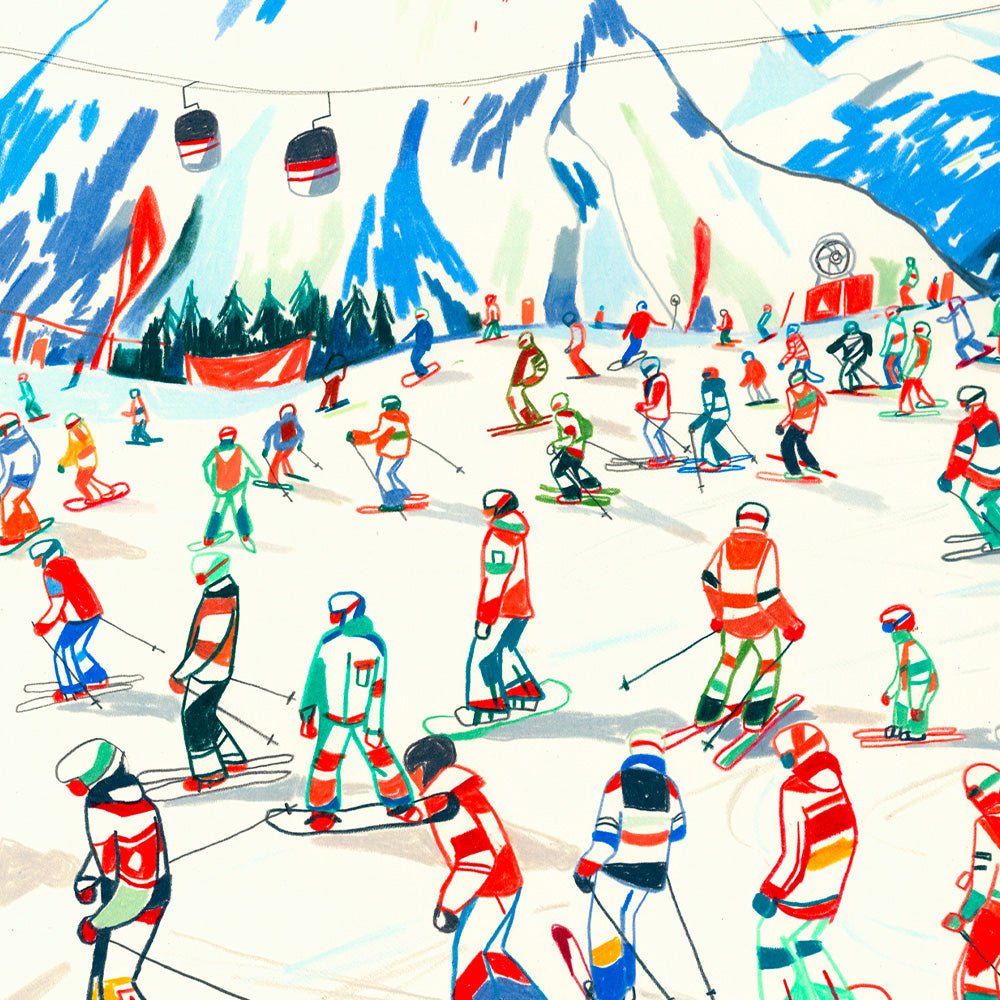 Kronplatz Ski Season Impresión Giclée
