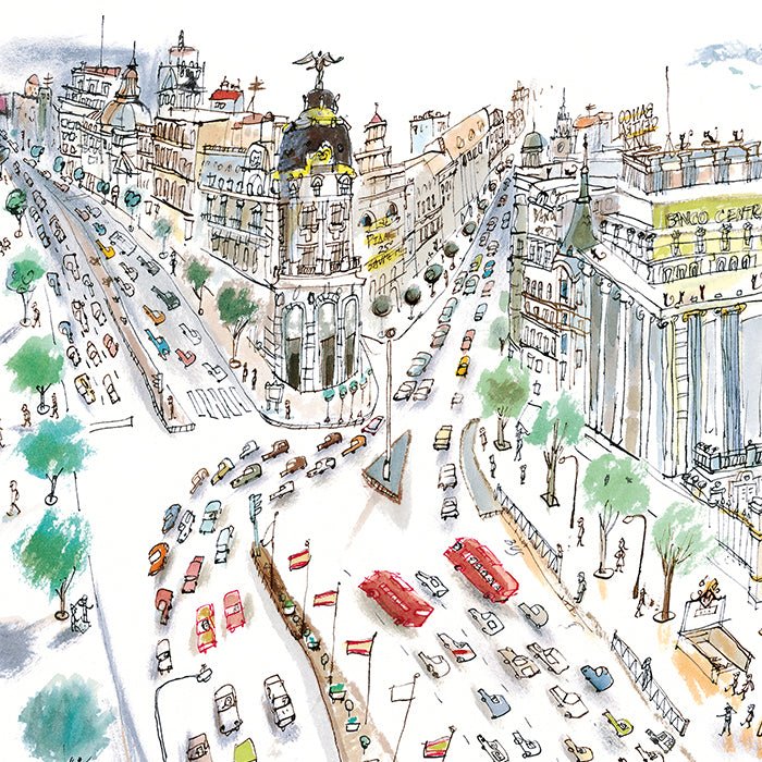 Gran Vía, edificio Metrópolis Impresión Giclée