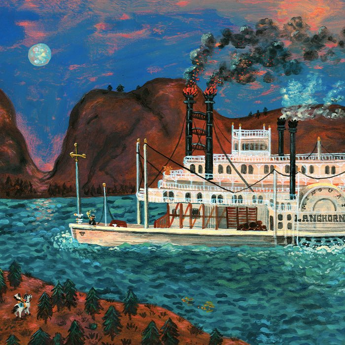 Steamboat Missouri Crow Impresión Giclée