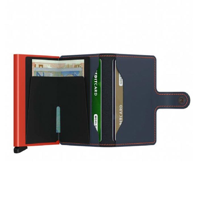 Miniwallet Matte Nightblue - Orange