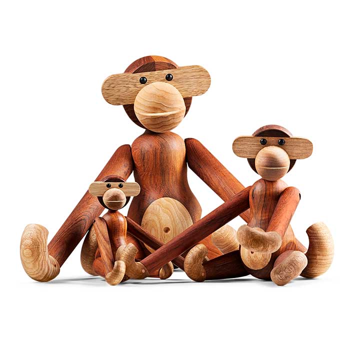 Singe moyen en teck / limba