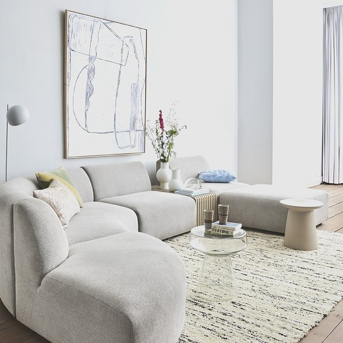 Vase blanc mat M