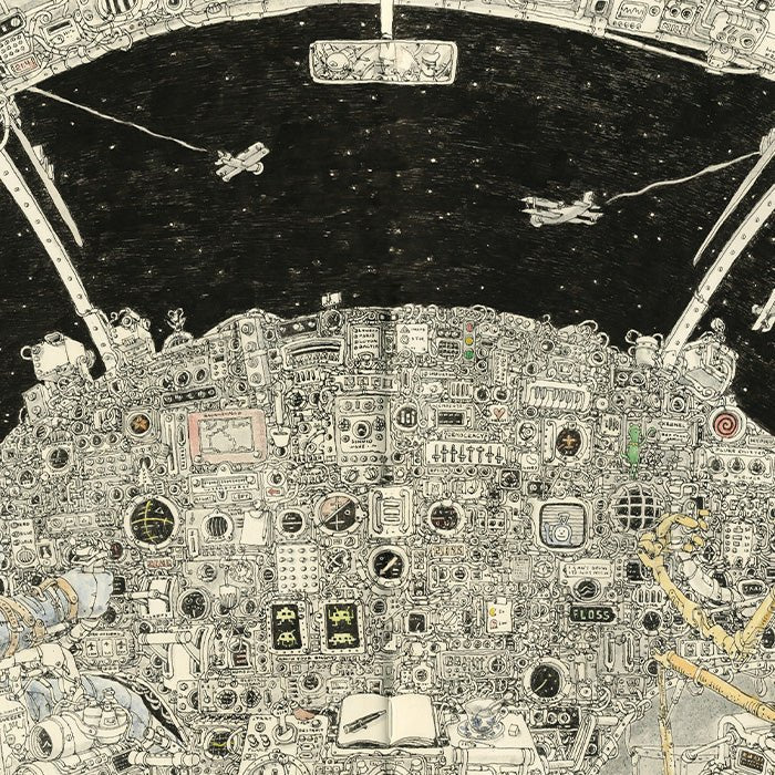 Night Flight Giclée Print A4