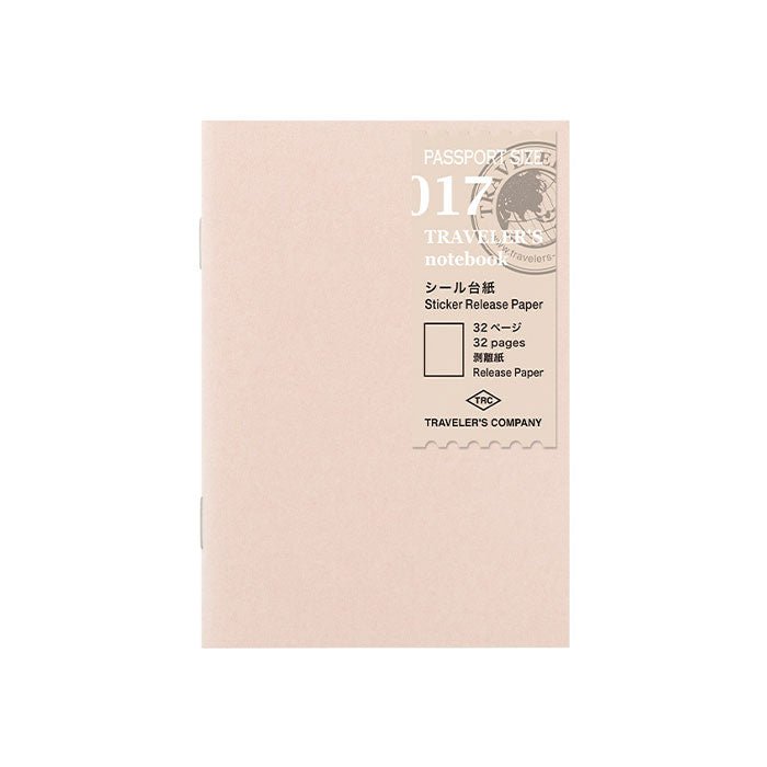 Traveler's Notebook Recambio 017 Papel para Pegatinas - Tamaño Pasaporte