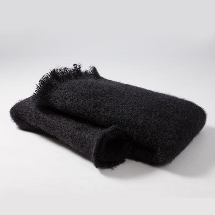 Écharpe en mohair noir 027 35x170