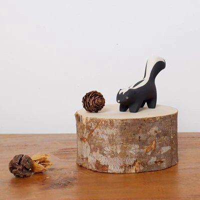 Perche en bois pour animaux, perche en forme de mouffette