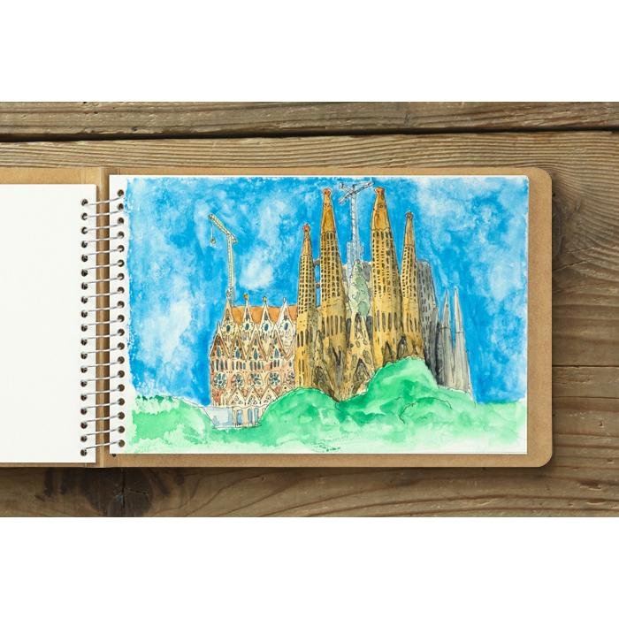 Carnet à spirales B6, papier aquarelle