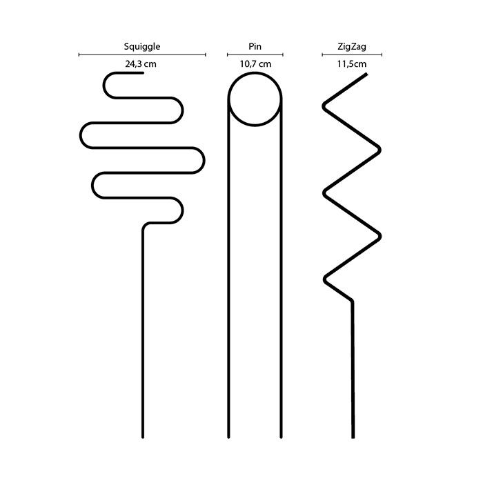 Golden Plant Stake ZigZag