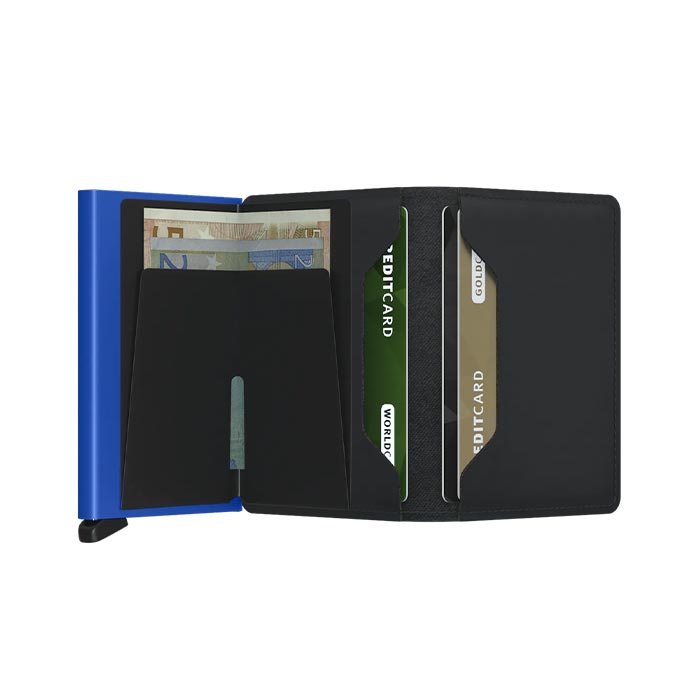 Slimwallet Matte Black - Blue