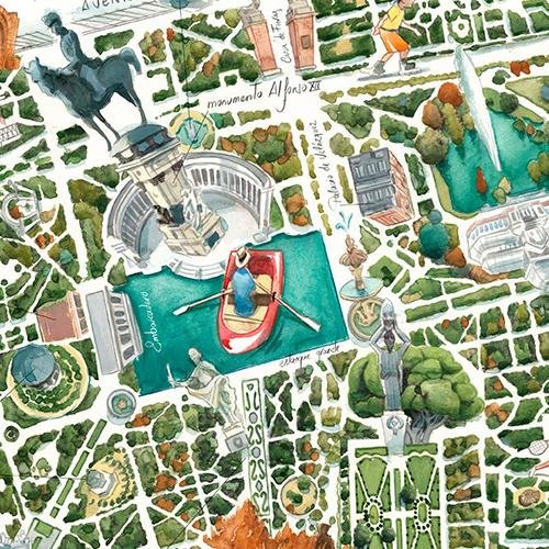 Jardines del Buen Retiro Giclée Print
