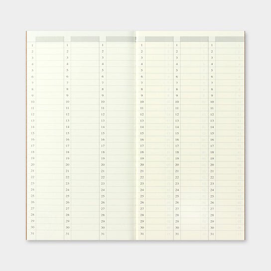 TRAVELER'S notebook Recharge 018 Journal hebdomadaire gratuit - Taille normale