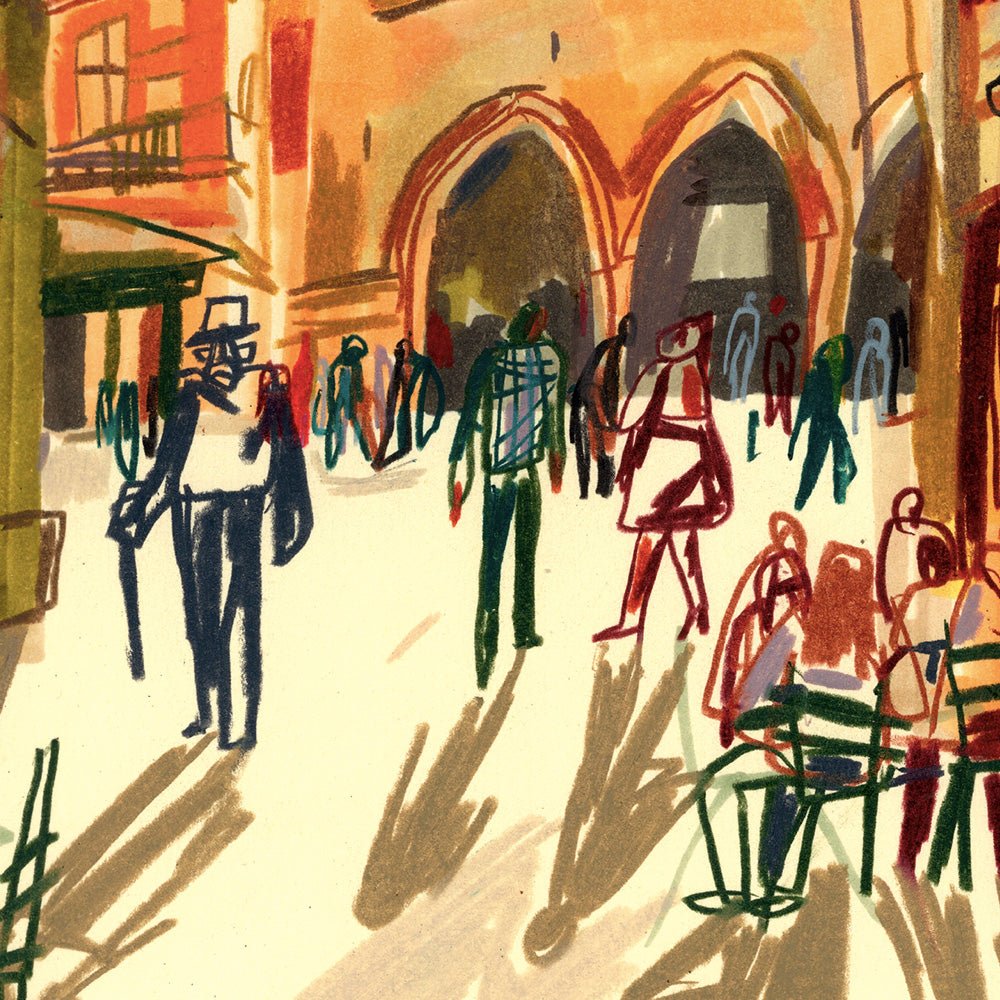 Warm autumn afternoon in Bologna Impresión giclée