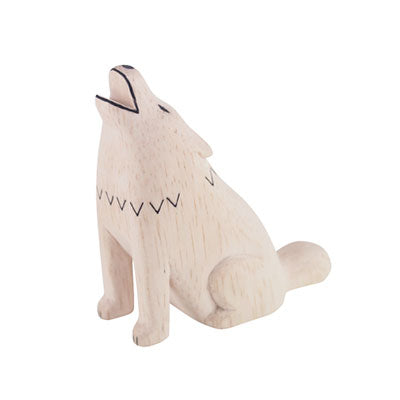 Lobo Animal de Madera Pole Pole