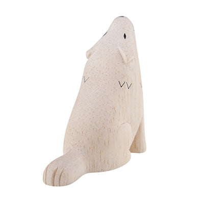 Lobo Animal de Madera Pole Pole