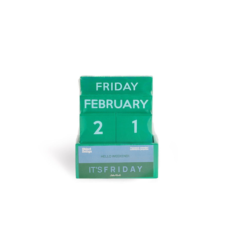 Calendario Perpetuo Pequeño Full Color Glossy Verde