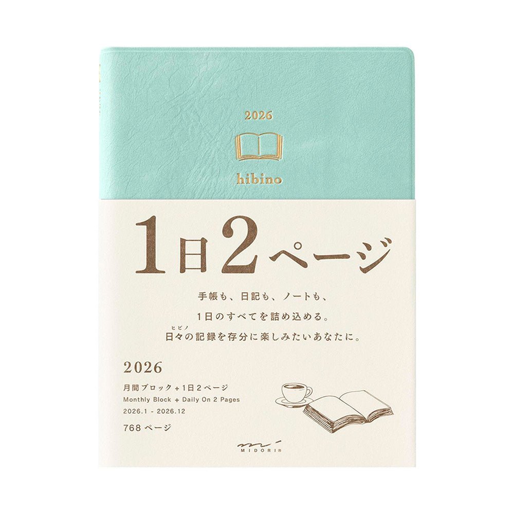 Agenda Hibino A6 Azul Verde 2026