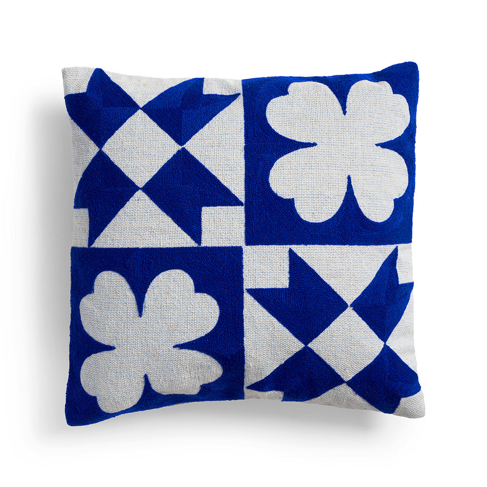 Pillow Cover Patch Quilt Blue 40x40