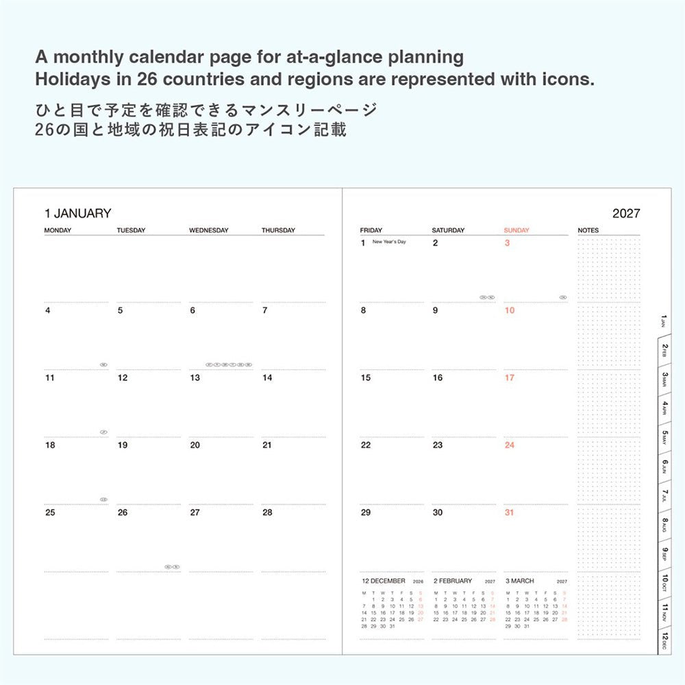 2027 Diary A5 Colors Mint