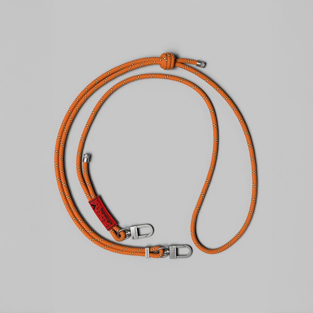 Sangle en corde de 6 mm à motifs orange