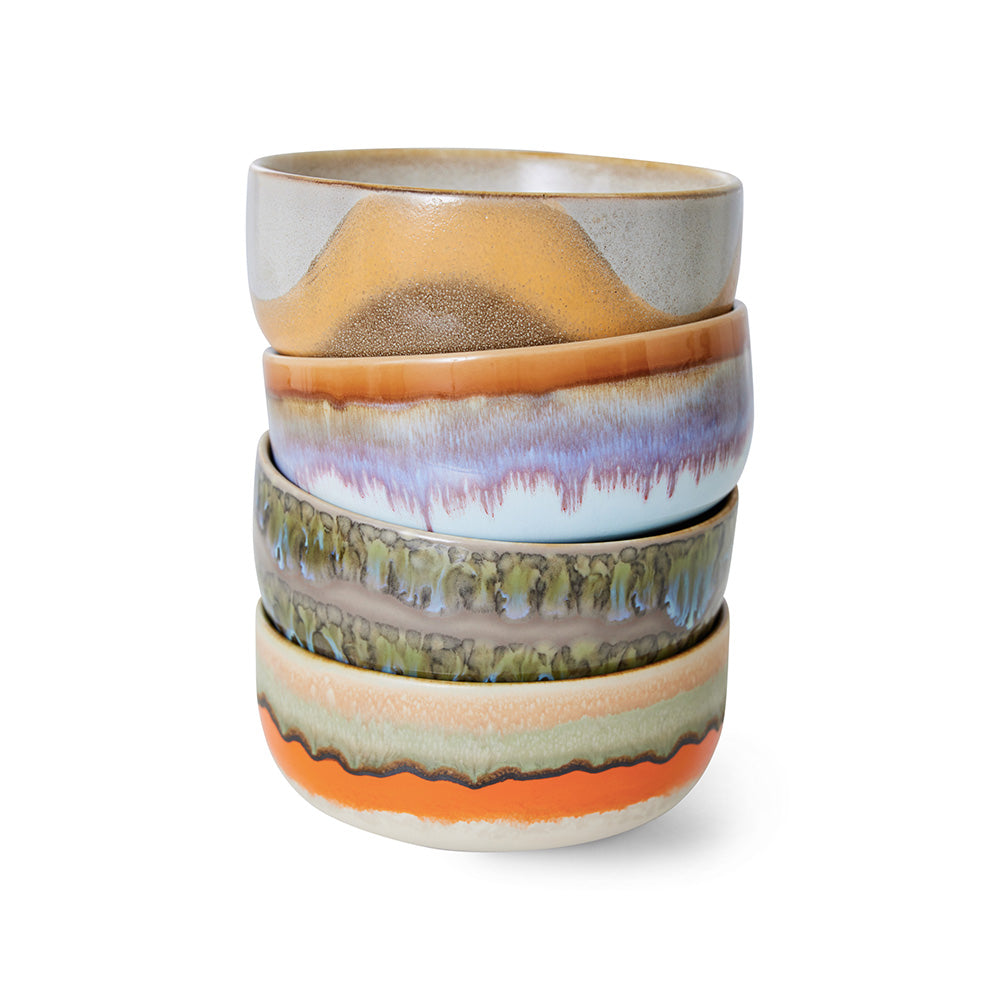 70s Ceramics: Dessert Bowls - Reef (set of 4)