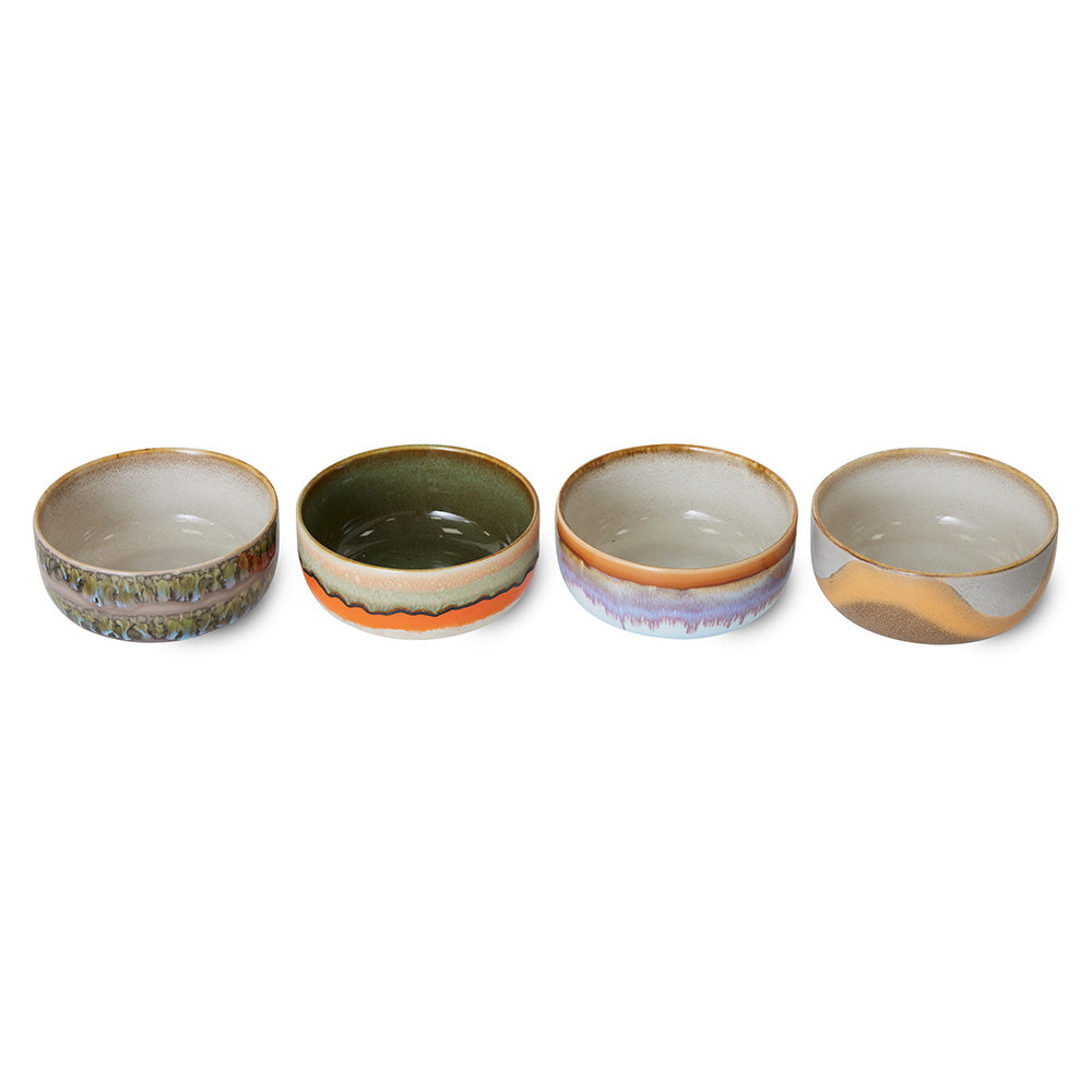 70s Ceramics: Dessert Bowls - Reef (set of 4)