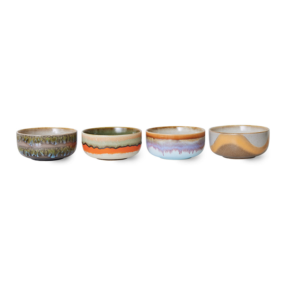 70s Ceramics: Dessert Bowls - Reef (set of 4)