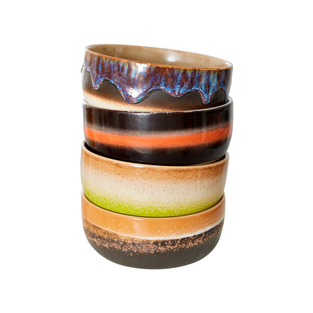 70s Ceramics: Dessert Bowls - Humus (set de 4)